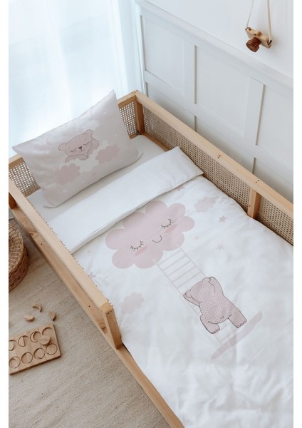 Montessori Nevresim Takımı (100 x 200) - Pure Baby Serisi - Buluta Tırmanan Ayıcık modelleri