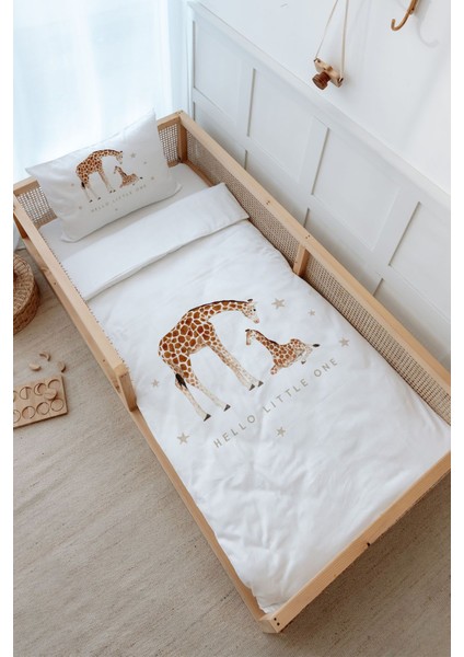 Montessori Nevresim Takımı (100 x 200) - Royal Series - Baby Giraffe
