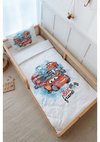Montessori Nevresim Takımı (100 x 200) - Cartoon Serisi - Şimşek Mcqueen ve Arkadaşları