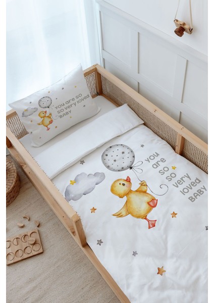 Montessori Nevresim Takımı (100 x 200) - Pure Baby Serisi - Sevimli Ördek modelleri