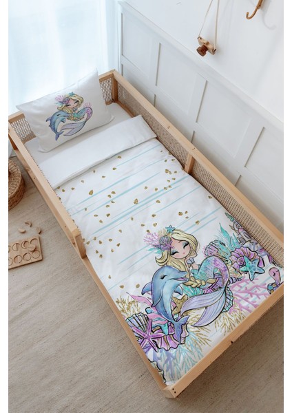 Montessori Nevresim Takımı (100 x 200) - Iconic Serisi - Blonde Mermaid
