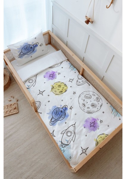 Montessori Nevresim Takımı (100 x 200) - Iconic Serisi - Çizgisel Uzay