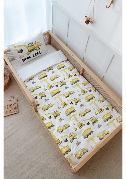 Montessori Nevresim Takımı (100 x 200) - Iconic Serisi - Iş Makinaları