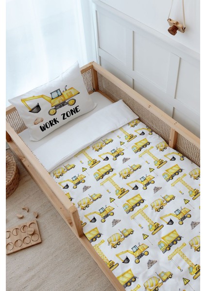 Montessori Nevresim Takımı (100 x 200) - Iconic Serisi - Iş Makinaları modelleri