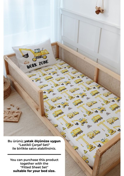 Montessori Nevresim Takımı (100 x 200) - Iconic Serisi - Iş Makinaları fırsatları