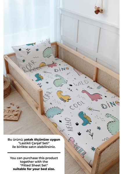 Montessori Nevresim Takımı (100 x 200) - Iconic Serisi - Şirin Dinazorlar fırsatları