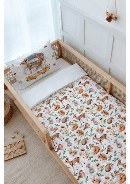 Montessori Nevresim Takımı (100 x 200) - Iconic Serisi - Sonbahar Orman Hayvanları modelleri