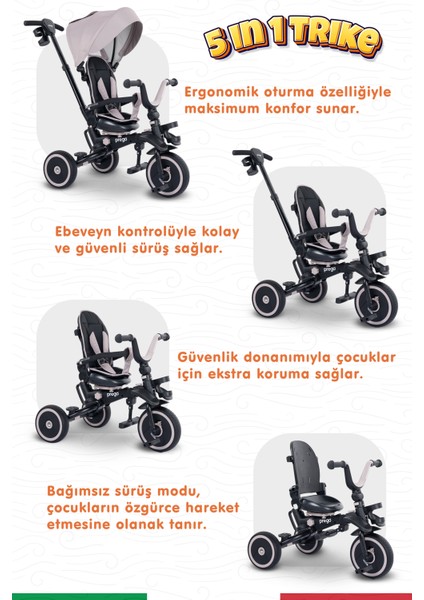 Happy Dino Plus 360° Dönebilen Koltuklu Tamamen Katlanabilir Çocuk Bisikleti