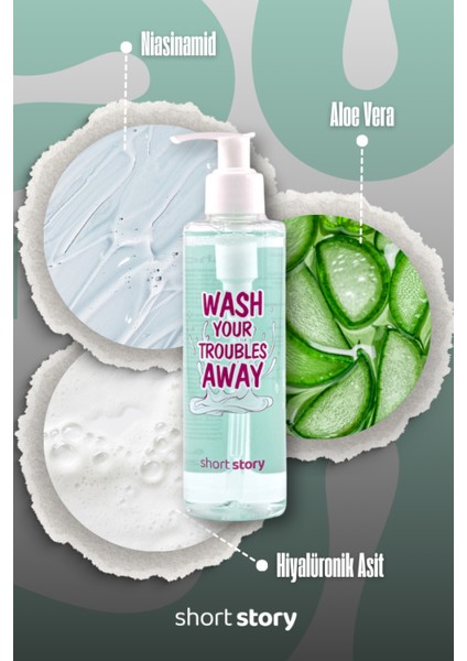 Wash Your Troubles Away - Nazik Yüz Temizleme Jeli Tüm Cilt Tipleri 200 ml