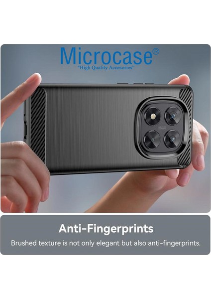 Xiaomi Redmi Note 14 Pro 5g ile Uyumlu Brushed Carbon Fiber Silikon Kılıf - Siyah AL3332 fırsatları