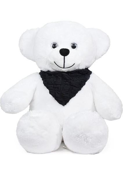 Peluşçu Dayı Fularlı Beyaz Peluş Ayıcık Sevimli ve Yumuşak Büyük Oyuncak Ayı modelleri