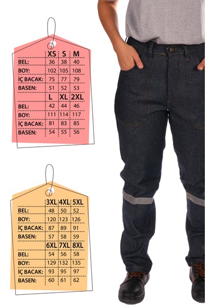 5 Cepli Reflektörlü Kot İş Pantolonu – 12 Ons Kumaş – Uzun Ömürlü ve Sağlam İş Pantolonu fiyatları