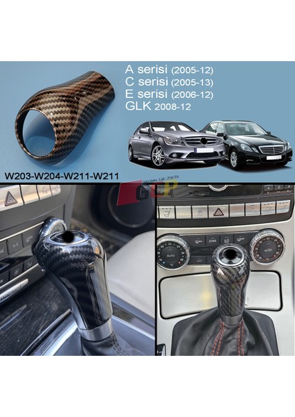 Vites Topuzu Karbon Görünüm Başlık W204 C180 W212 E200 E220 E250 E350