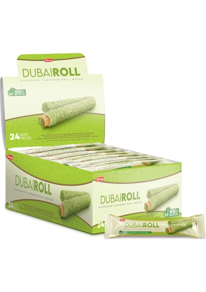 Dubai Roll Gofret 18 gr 24 Adet (1 Kutu)