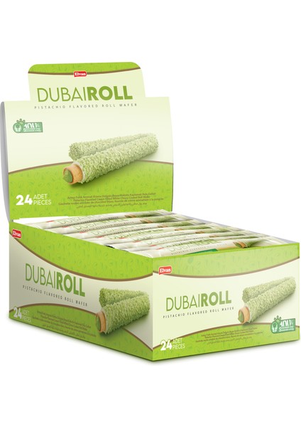 Dubai Roll Gofret 18 gr 24 Adet (1 Kutu)