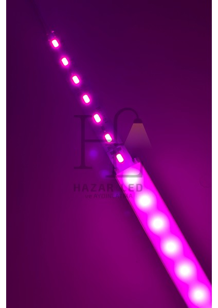 12 Volt Alüminyum Kasalı 5730 Ledli Çubuk LED Bar Grow Full Spectrum Opak Cam (Bitki Yetiştirme Ledi)