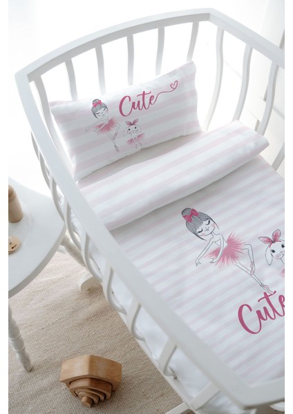 Park Yatak Nevresim Takımı (80 x 120) - For Baby Serisi - Balerin ve Tavşan ve Kız