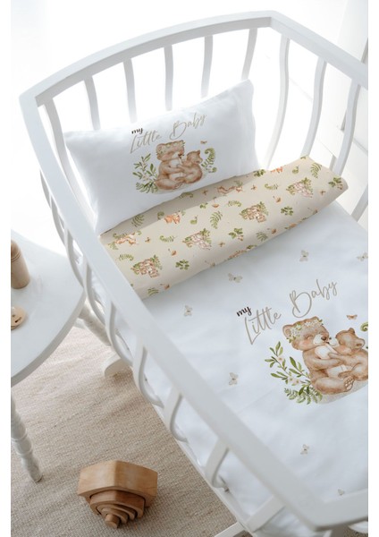 Park Yatak Nevresim Takımı (80 x 120) - For Baby Serisi - Mom And Baby Bear fırsatları