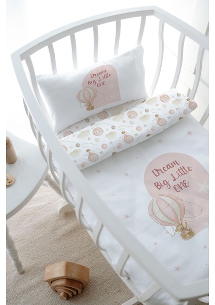 Park Yatak Nevresim Takımı (80 x 120) - For Baby Serisi - Pembe Balonda Ayı fırsatları