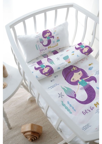 Park Yatak Nevresim Takımı (80 x 120) - For Baby Serisi - Mor Deniz Kızı fırsatları