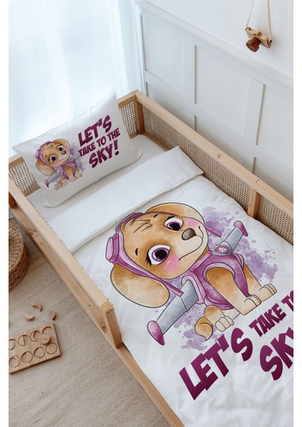 Montessori Nevresim Takımı (100 x 200) - Cartoon Serisi - Paw Patrol Skye modelleri
