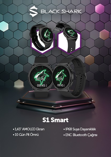S1 Akıllı Saat Black (Black Shark Türkiye Garantili) indirimleri
