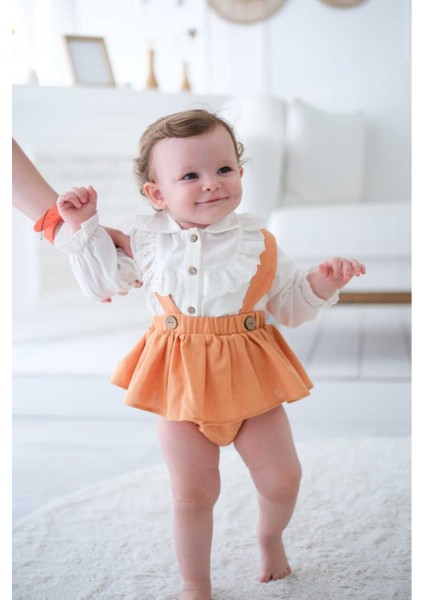 Melinda Kız Bebek Salopet Özel Gün Doğum Günü Vintage Takım fiyatları