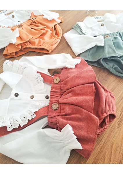 Melinda Kız Bebek Salopet Özel Gün Doğum Günü Vintage Takım modelleri