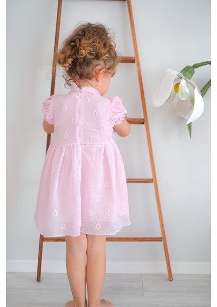 Kalp Detaylı Kız Çocuk Elbise fiyatları