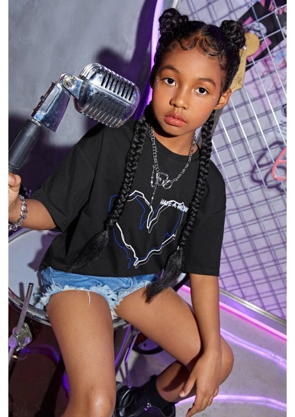 Only Trendwear Çocuk Heart Holiday Pamuklu Tshirt