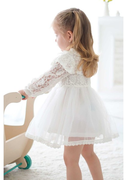 Cindy Güpür Detaylı Tütü Prenses Kız Çocuk Elbise modelleri