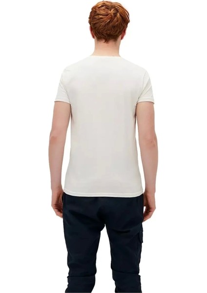 Tee 0 Yaka Erkek Tshirt - Ekru