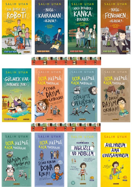 Acayip İşler Takımı / Uçuk Ailemle Kaçık Serisi (12 Kitap Set) - Salih Uyan