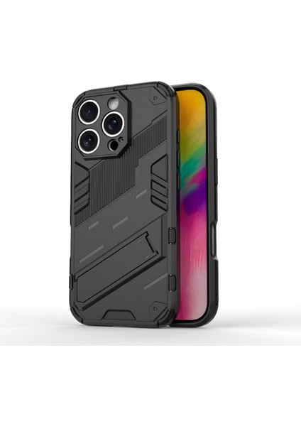 Apple iPhone 16 Pro Matrix Serisi Armor Standlı Perfect Koruma Kılıf - Siyah AL3416 fiyatları