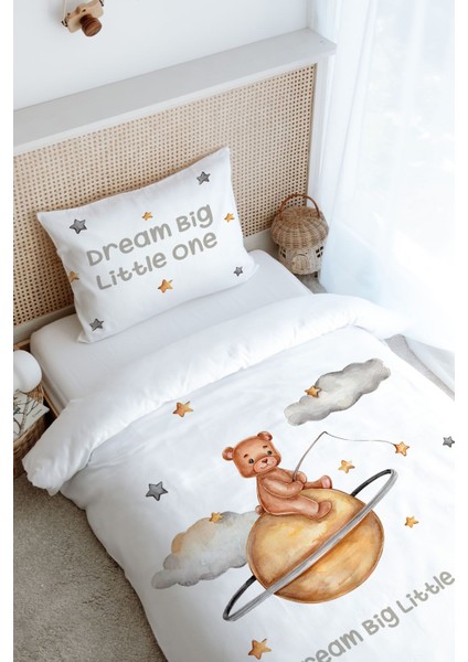 Tek Kişilik Nevresim Takımı (160X220) - Pure Baby Serisi - Yıldız Tutan Ayı fiyatları