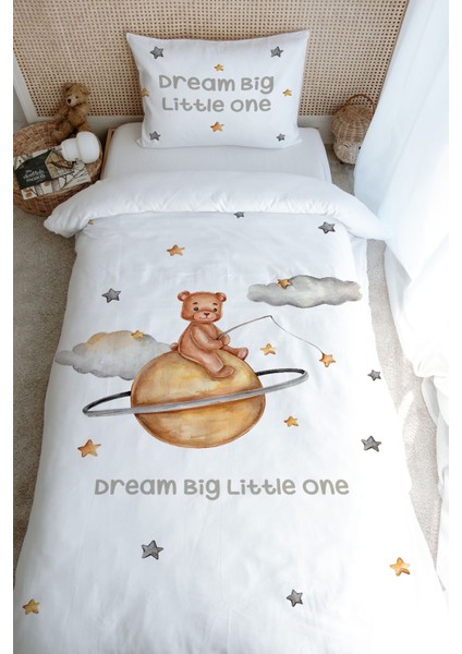 Tek Kişilik Nevresim Takımı (160X220) - Pure Baby Serisi - Yıldız Tutan Ayı fırsatları