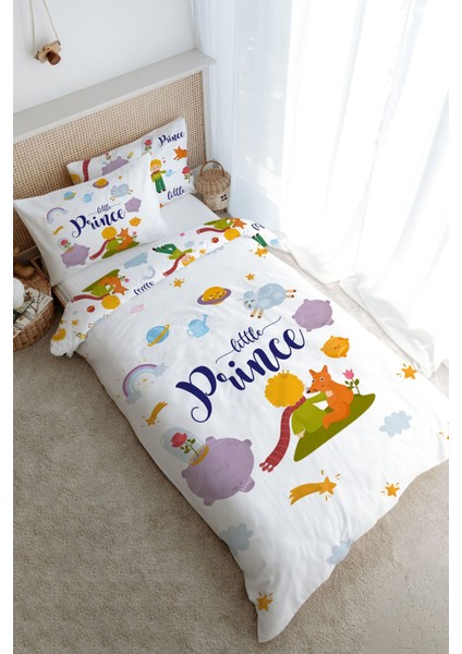Tek Kişilik Nevresim Takımı (160X220) - For Baby Serisi - Küçük Prens ve Tilki