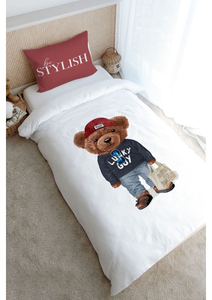 Tek Kişilik Nevresim Takımı (160X220) - Pure Baby Serisi - Sportmen Ayıcık