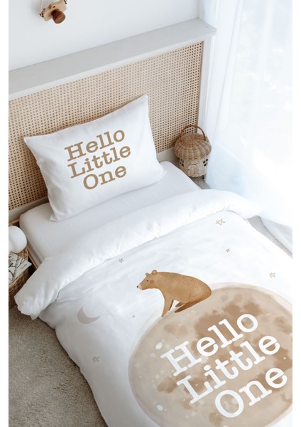 Tek Kişilik Nevresim Takımı (160X220) - Pure Baby Serisi - Hello Bear