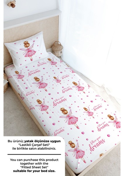 Tek Kişilik Nevresim Takımı (160X220) - For Baby Serisi - Topuzlu Pembe Peri