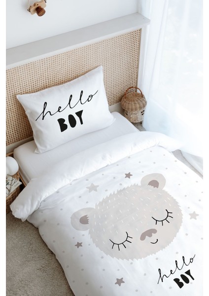 Tek Kişilik Nevresim Takımı (160X220) - Iconic Serisi - Kahverengi Kulaklı Ayıcık fiyatları