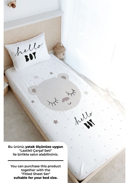 Tek Kişilik Nevresim Takımı (160X220) - Iconic Serisi - Kahverengi Kulaklı Ayıcık modelleri