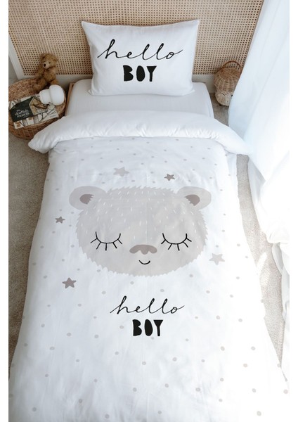 Tek Kişilik Nevresim Takımı (160X220) - Iconic Serisi - Kahverengi Kulaklı Ayıcık fırsatları