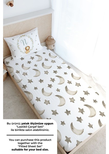 Tek Kişilik Nevresim Takımı (160X220) - Little Lion Series - N Harfi