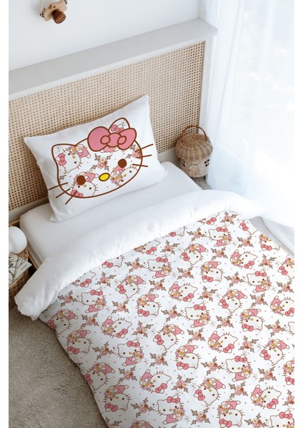 Tek Kişilik Nevresim Takımı (160X220) - Cartoon Serisi - Hello Kitty Pattern fiyatları