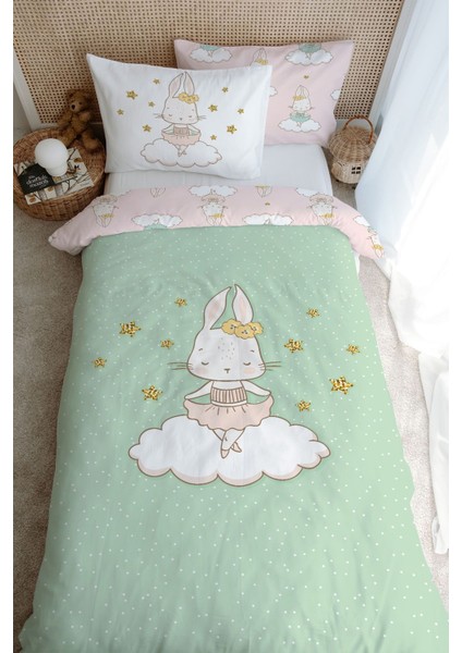 Tek Kişilik Nevresim Takımı (160X220) - For Baby Serisi - Balerin Tavşan fırsatları