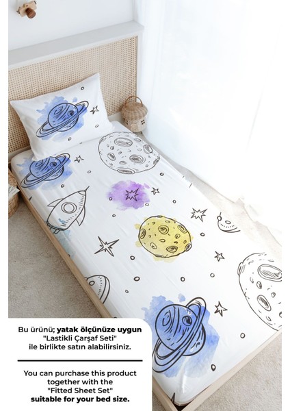 Tek Kişilik Nevresim Takımı (160X220) - Iconic Serisi - Çizgisel Uzay