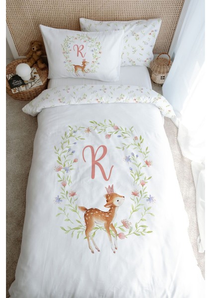 Tek Kişilik Nevresim Takımı (160X220) - Little Deer Series - R Harfi fırsatları