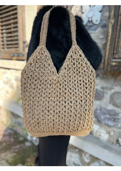 Yelpaze Model Hasır Handmade Çanta