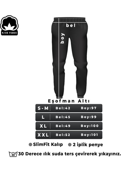 Uygun Tarz Unisex Baskılı Eşofman Altı fiyatları